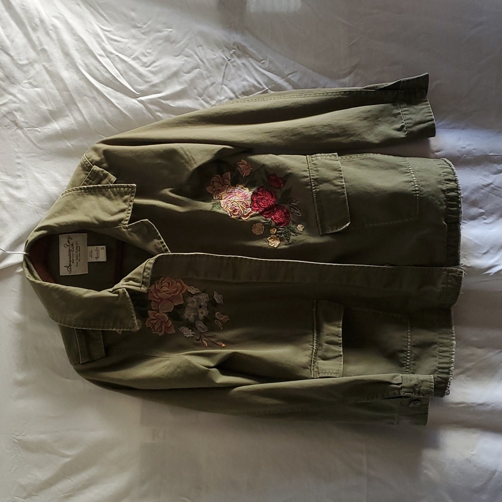 Army green utility jacket